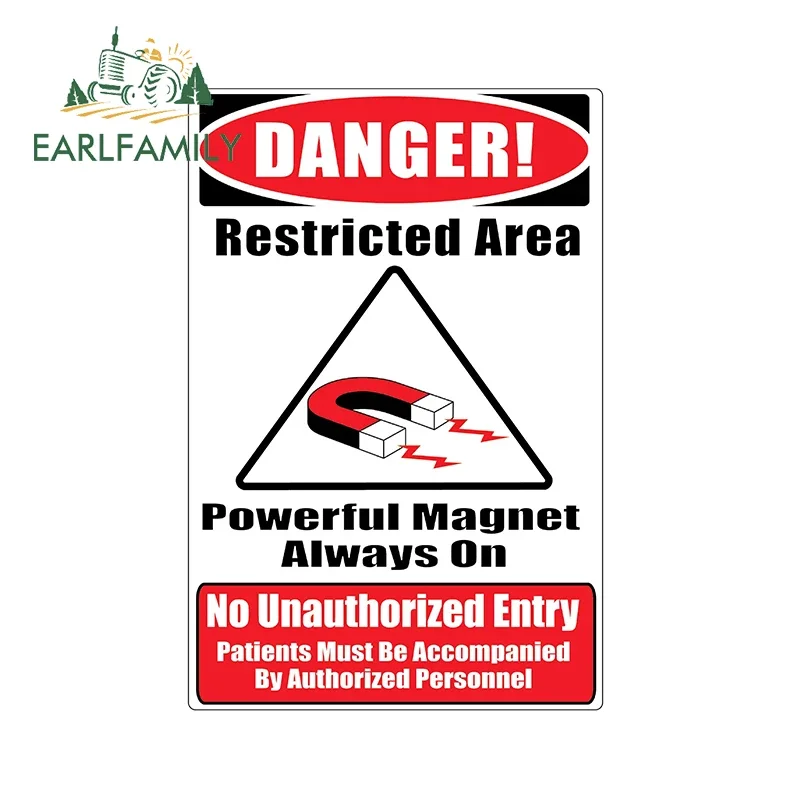 

EARLFAMILY 13cm x 8.9cm for Warning Sign Car Stickers Trunk Motorcycle Decal Windshield Campervan RV JDM Vinyl Decoration