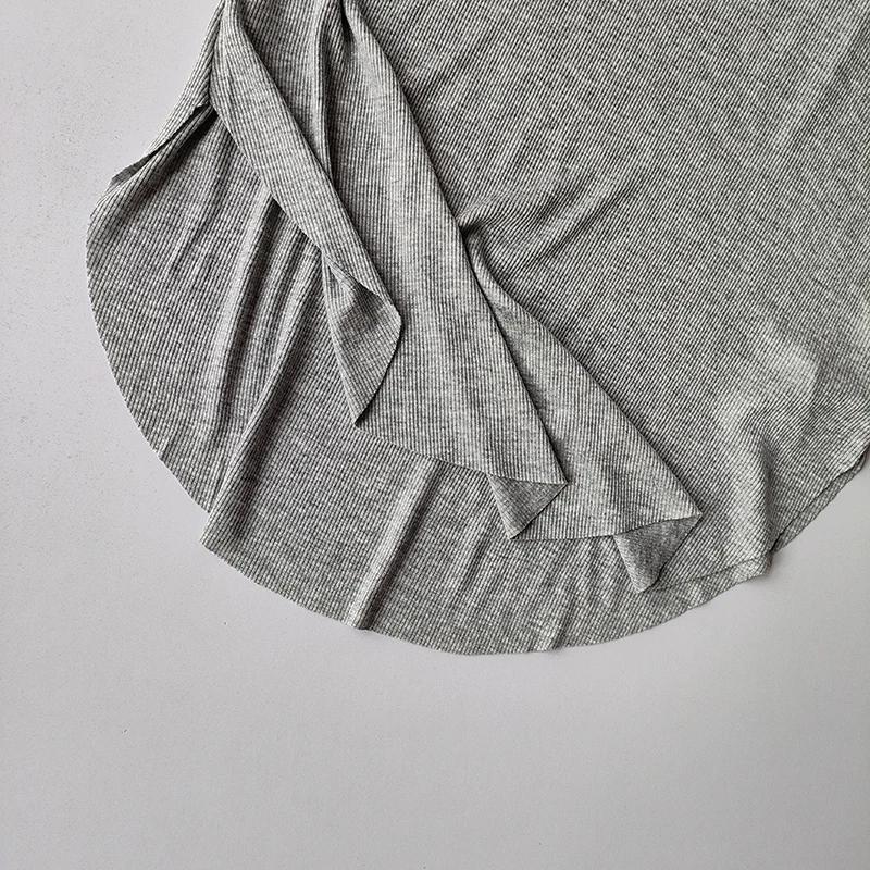Geripptes Modal-Oberteil für Herbst und Winter, langärmeliges Outdoor-Sport-Top für Damen, locker geschnittenes, schlankmachendes Yoga-Outfit, T-Shirt, Überziehshirt – Detail 7