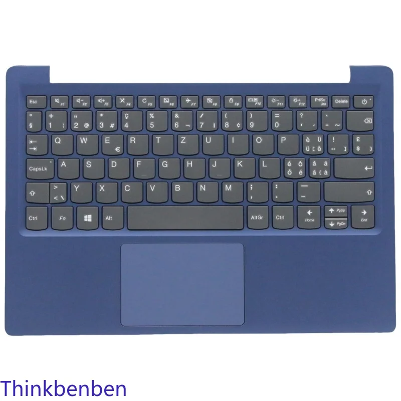 

SWS Swiss Blue Keyboard Upper Case Palmrest Shell Cover For Lenovo Ideapad 130S S130 11 11IGM 120S 11IAP Winbook 5CB0R61276