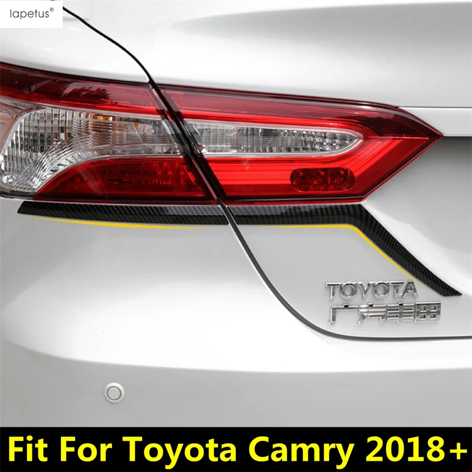 

Rear Tail Light Lamps Taillight Eyebrow Eyelid Strip Cover Trim For Toyota Camry 2018-2022 ABS Chrome / Carbon Fiber Accessories