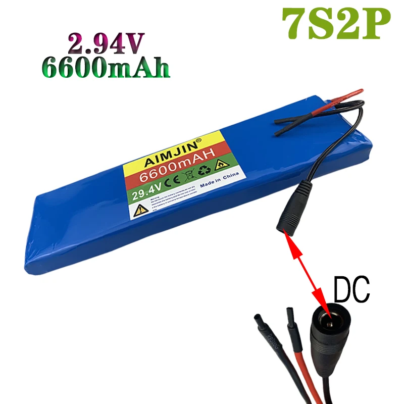 

7S2P 29.4V 6600mAh 18650 Battery Lithium Ion Battery For transportation equipment Outdoor Power Supplies etc