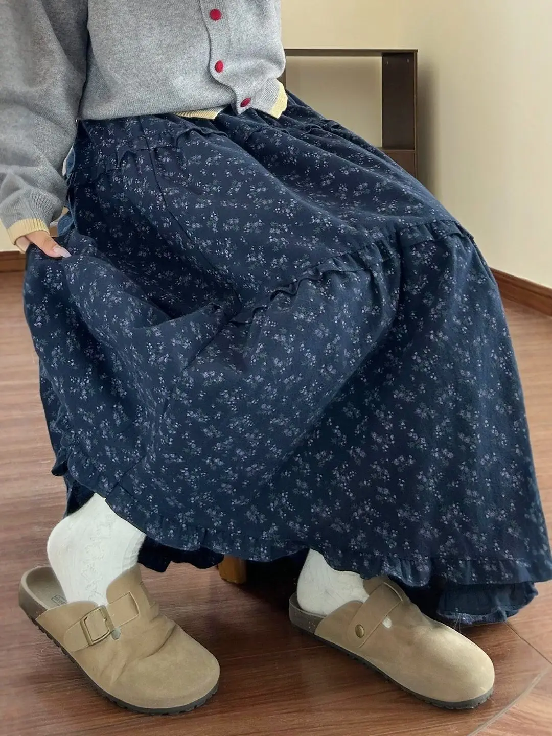 

Модная женская юбка макси с цветочным принтом, художественная, для весеннего сезона, больших размеров, повседневная, для особых случаев