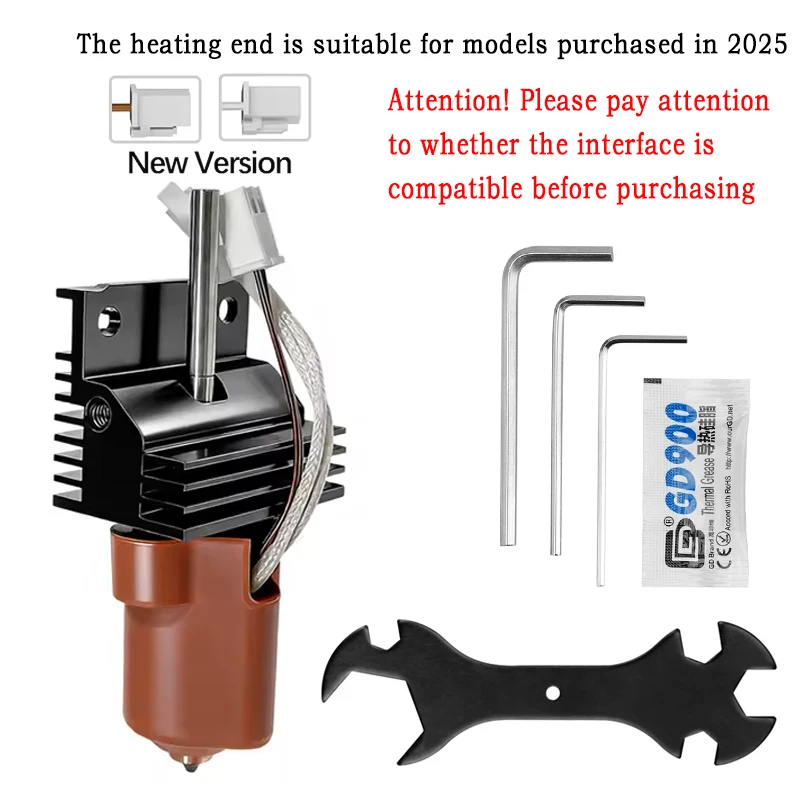 

For 3D K1 Series Ceramic Heating Block Kit Quick-swap Nozzle Kit For K1 K1Max K1C 300°C High Tem Resistance High Flow