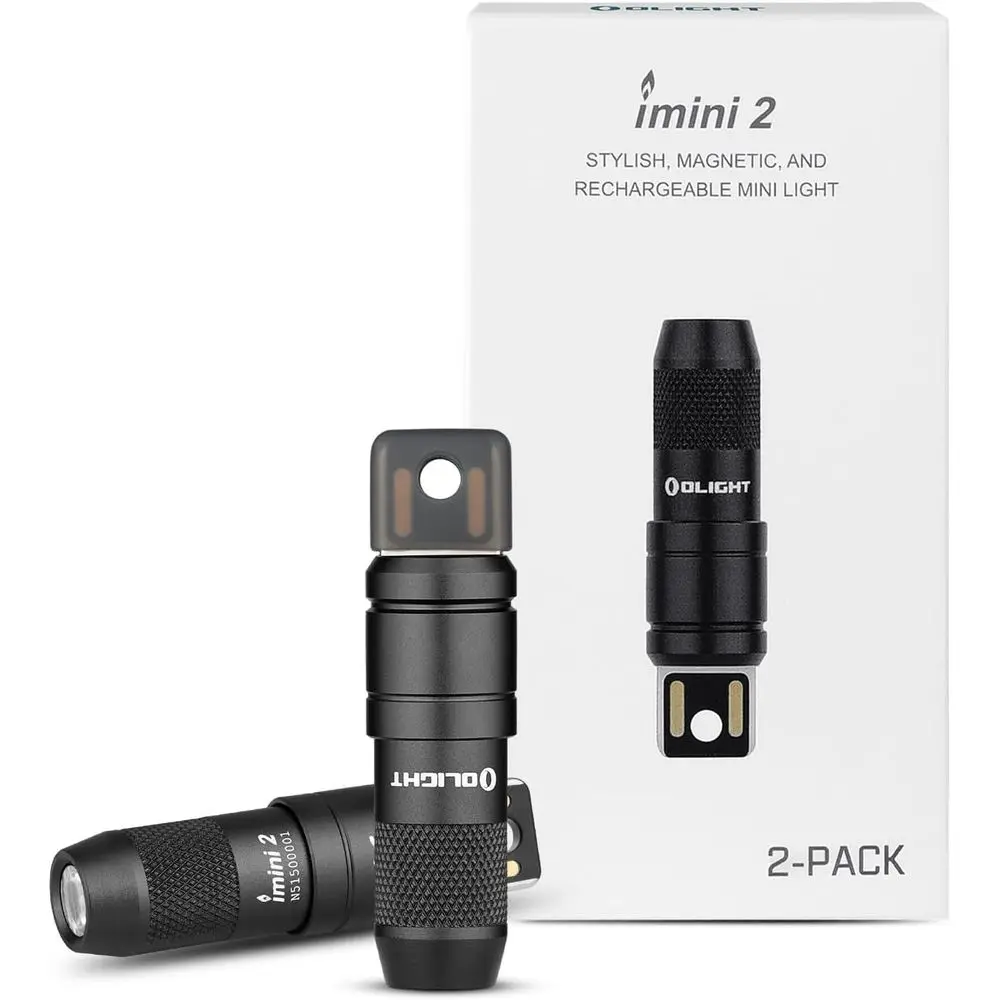 

Rechargeable Keychain Light, 50 Lumens Compact Mini LED, Built-in Battery for Everyday Carry