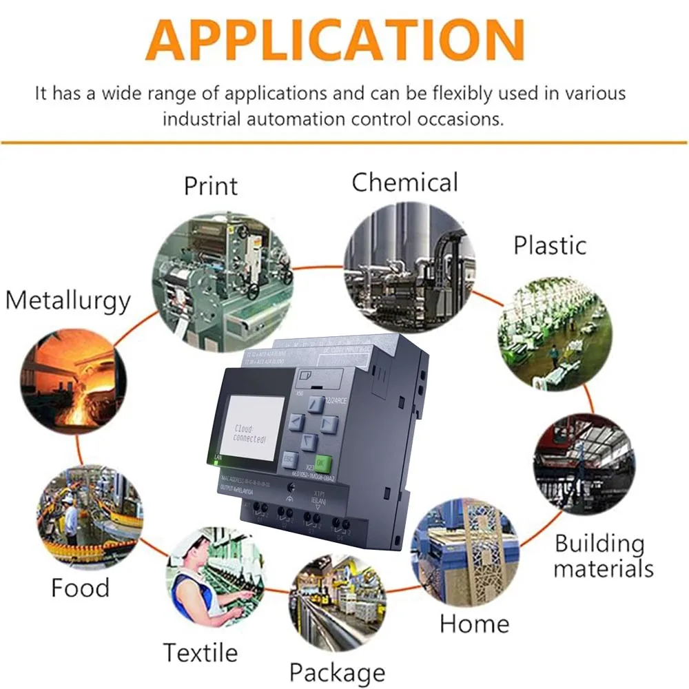 وحدة تحكم منطقية قابلة للبرمجة 6ED1052-1MD08-0BA2 8 مدخلات 4 مخرجات مرحل 400 كتل اتصال سحابة الذاكرة وتسجيل البيانات