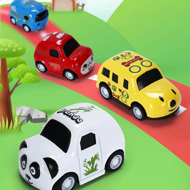 Coche de juguete de aleación de simulación 1:64, coche extraíble de dibujos animados, coche de Metal de bolsillo divertido, modelo de juguete para niños, regalo para niños, Mini versión Q del coche