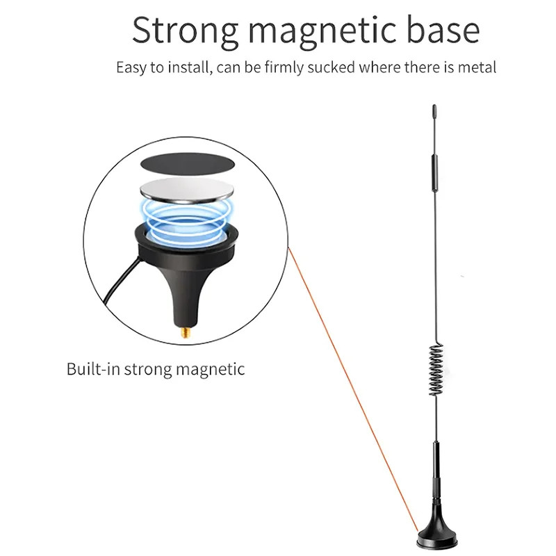 700-2700MHz 4G LTE ฐานแม่เหล็ก8DB เสาอากาศภายนอกโมเด็มไร้สายเสาอากาศอินเทอร์เน็ต