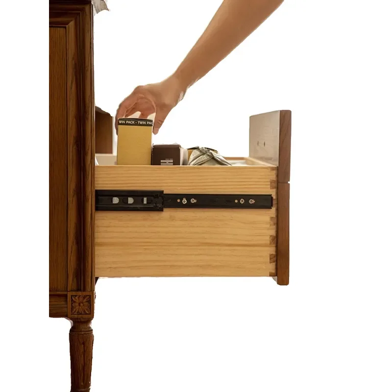 Nordic Solid Wood TV Stand Retro Media Console Storage Cabinet for Living Room Small Apartment Floor Audio Visual Unit