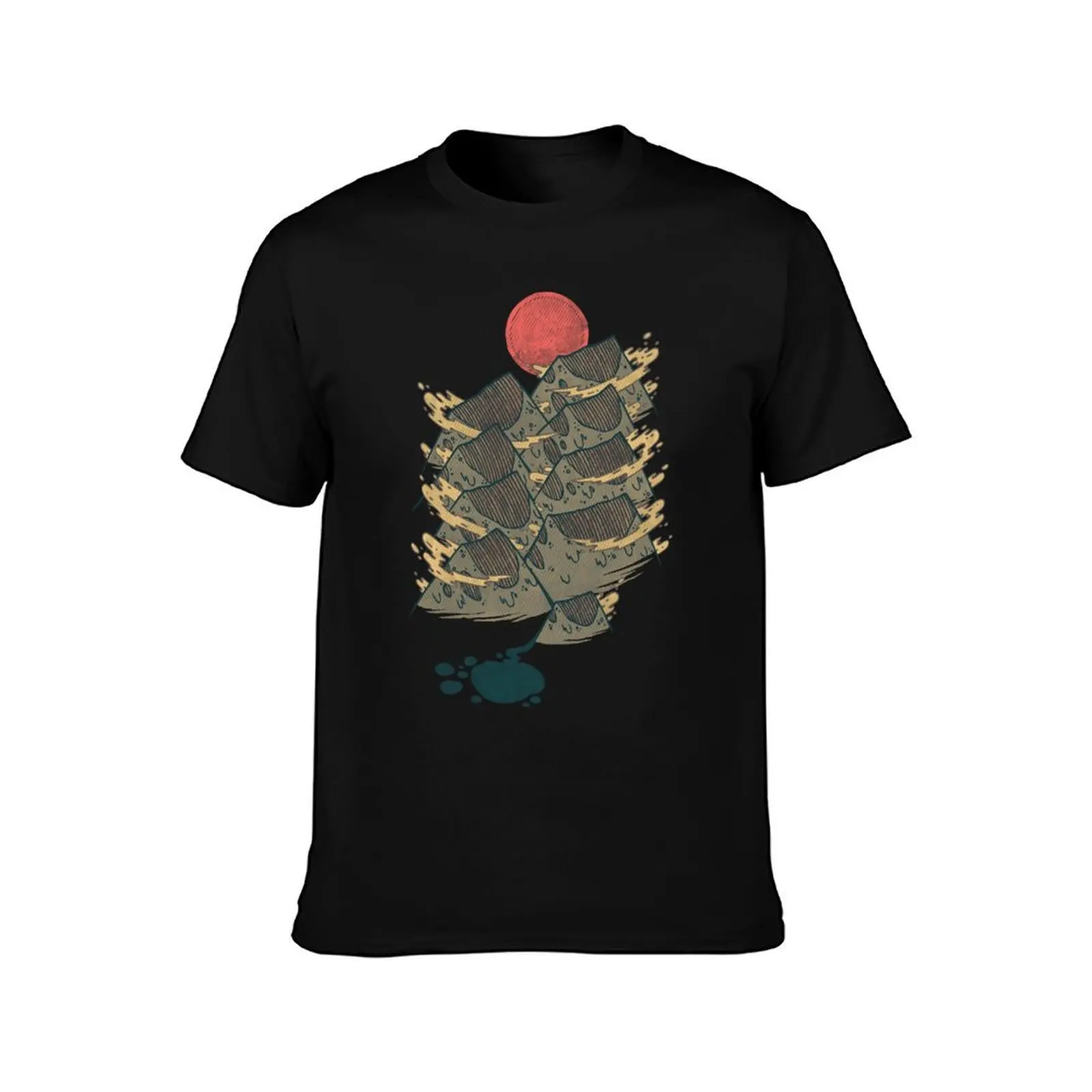 There's Chocolate in Those Mountains T-Shirt Summer Casual Cotton Tee Oversized Streetwear Tops Vintage Graphic Print