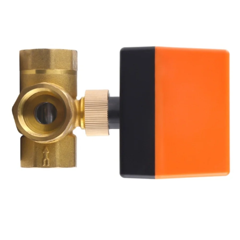 Motorized Ball Valve AC220V 2-Wire Auto Return Brass Electric Ball Valve for Irrigation Water Treatment Systems