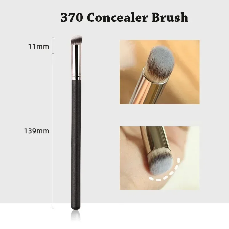 1-delige professionele make-upborstelset High-End Foundation Concealer Contour Blending Beauty Cosmetische borstel Frosted houten handvat