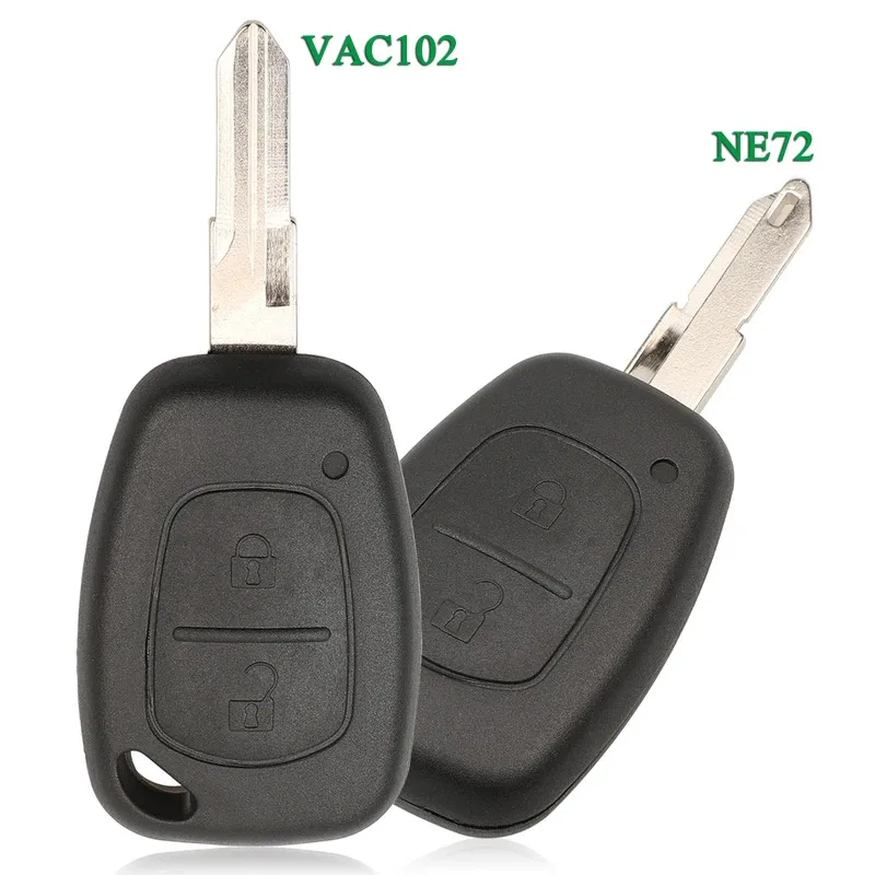 

2 Buttons For Renault Traffic Master Vivaro Movano Kangoo Smart Remote Car Key VAC102 NE72 Blade