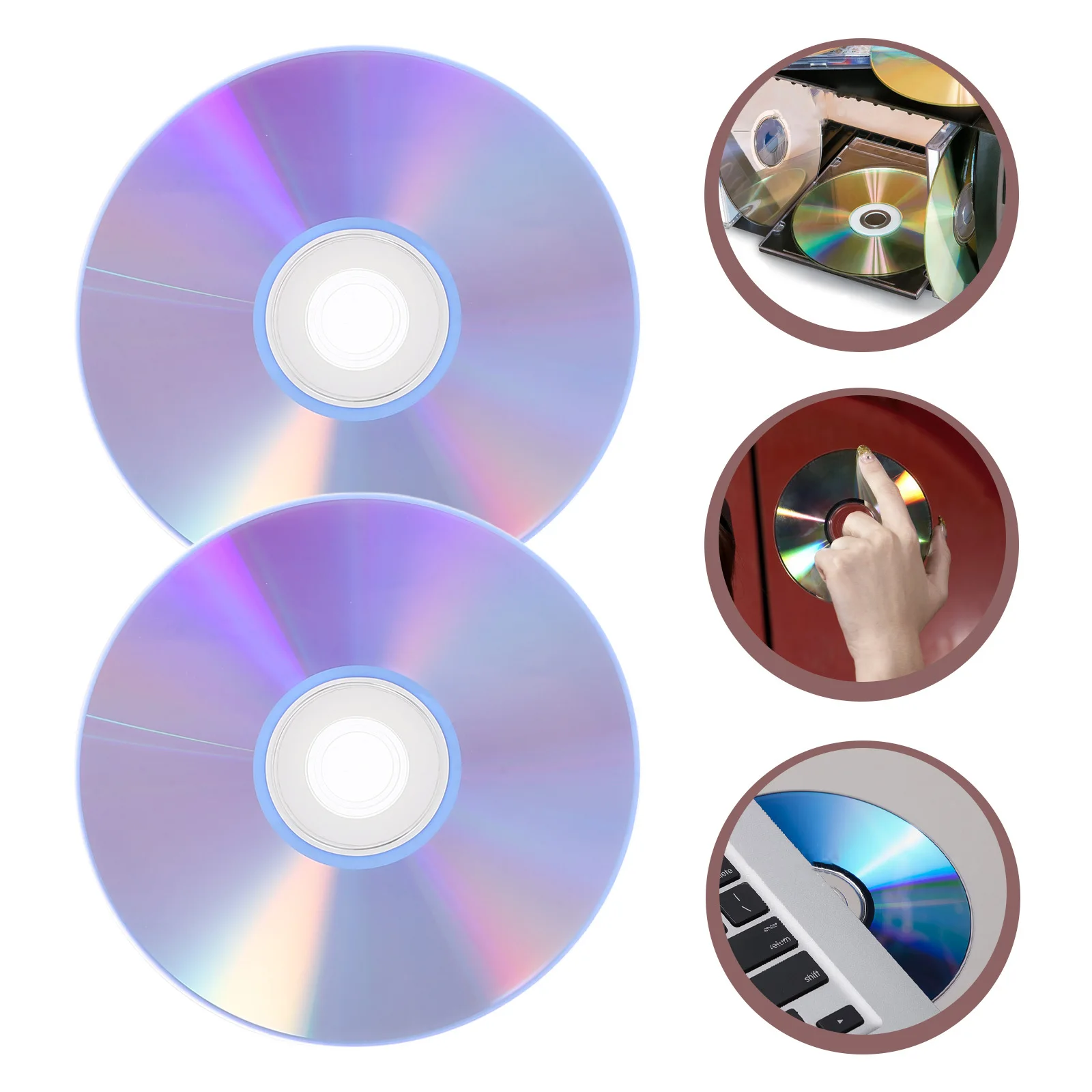 

2Pcs Blank Writable Discs for Music and Audio Recording High Capacity Data Storage Burn Media for Seamless Playback