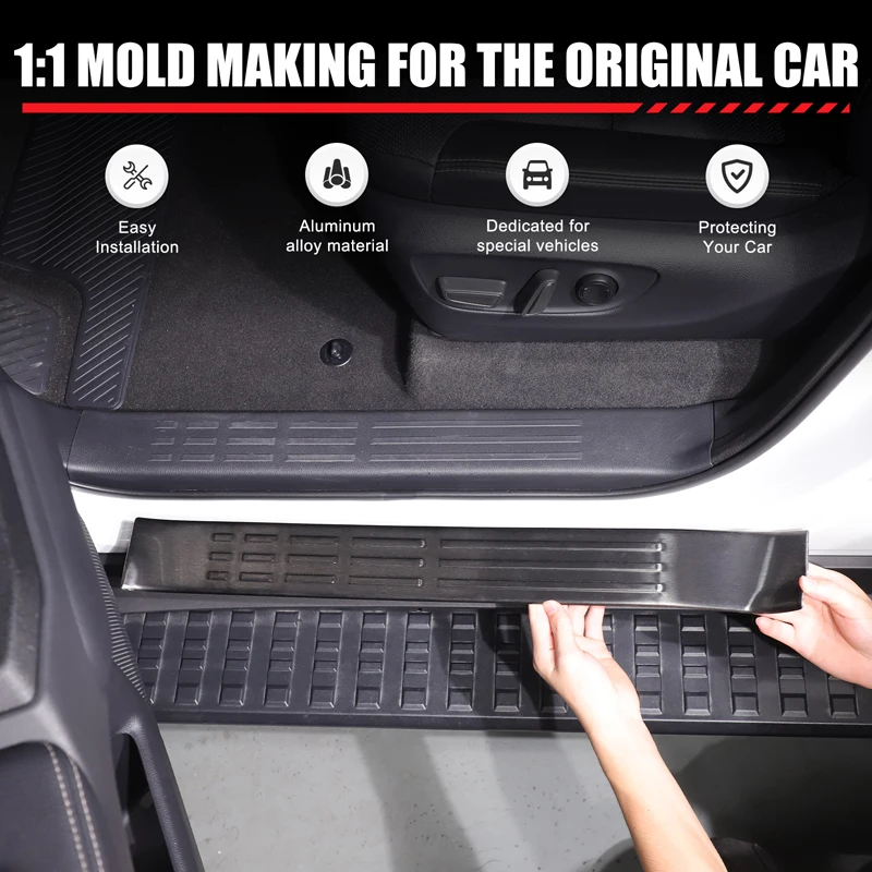 

Для Toyota Land Cruiser Prado 250 LC250 2024-25, педаль двери автомобиля, накладка на порог, аксессуары для интерьера автомобиля