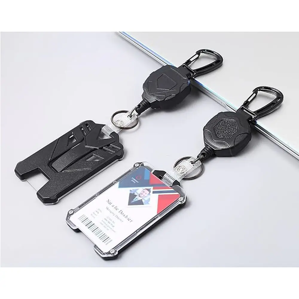 Retractable Badge Holder and Heavy Duty Badge Keychain with Belt Clip  ID Card Holder Accessories Carabiner Badge Holder image 3