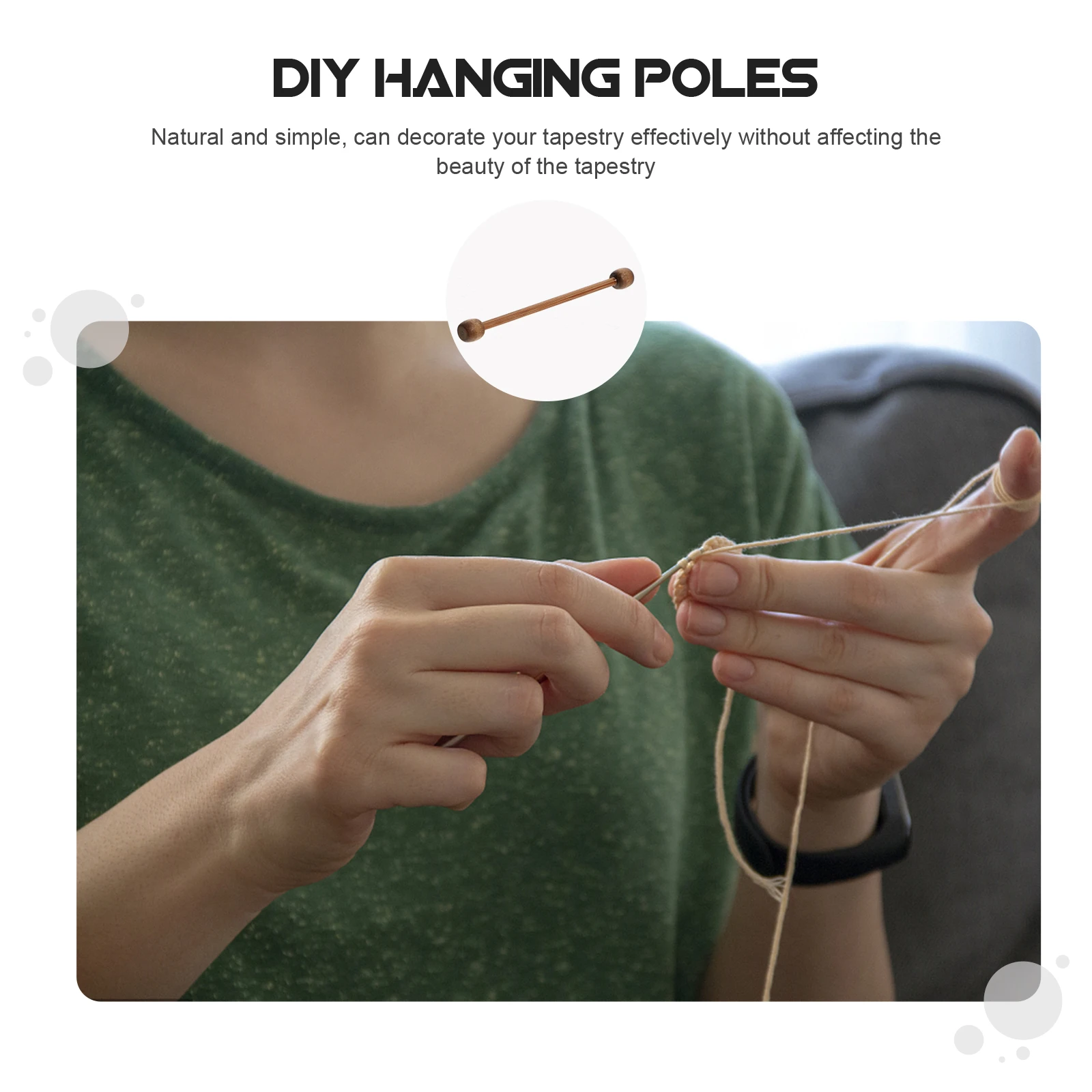

20 Pcs Rods Smooth Mini Hanging Tapestry Hanging Sticks Sticks for Crafts Banner Home Wooden Tapestry Rods Decor Accessories