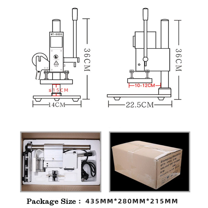 300W 500W Hot Foil Stamping Machine Digital Heat Press Machine PVC Card Book Leather Paper Wood Logo personalizzato goffratura manuale