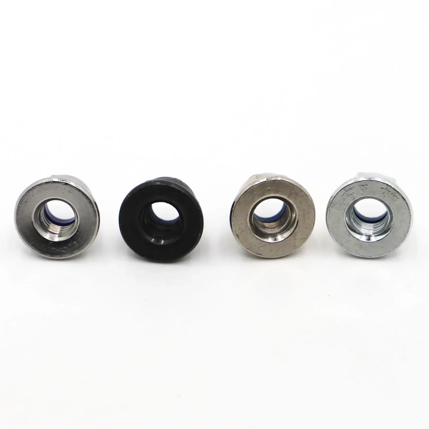 Nickel verzinkt M3 M4 M5 M6 M8 M10 M12 304 Edelstahl Flansch Nylon Sicherungsmutter Einsatz Sicherungsmutter Selbstsichernde Nylock Sicherungsmutter – Detail 4