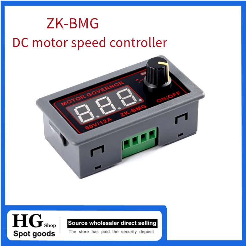 ZK-BMG DC9-60V 12v 24v 36V 48V 12A For Motor Controller PWM Adjustable Speed Digital display encoder duty ratio frequency ZK-BMG