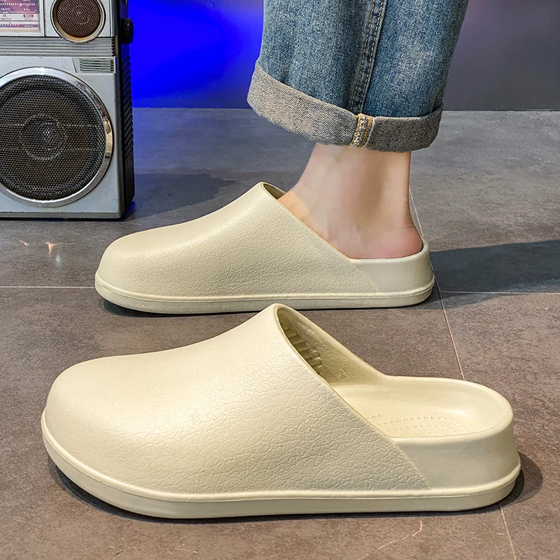 Chef Shoes Men Kitchen Slipper Fashion Women Half Shoes Eva Summer Sandals Lightweight Indoor Home Slippers Male Toe Cap Slides