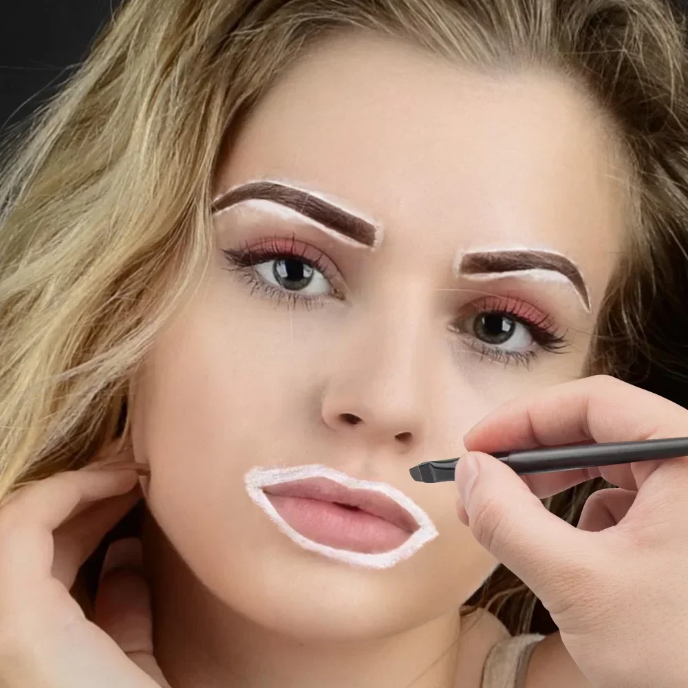 20G Gepigmenteerde Witte Mapping Pasta Microblading Wenkbrauwen Vorm Mark Tools Wenkbrauwen Contour Ontwerp Pastet Voor Wenkbrauwen Lip