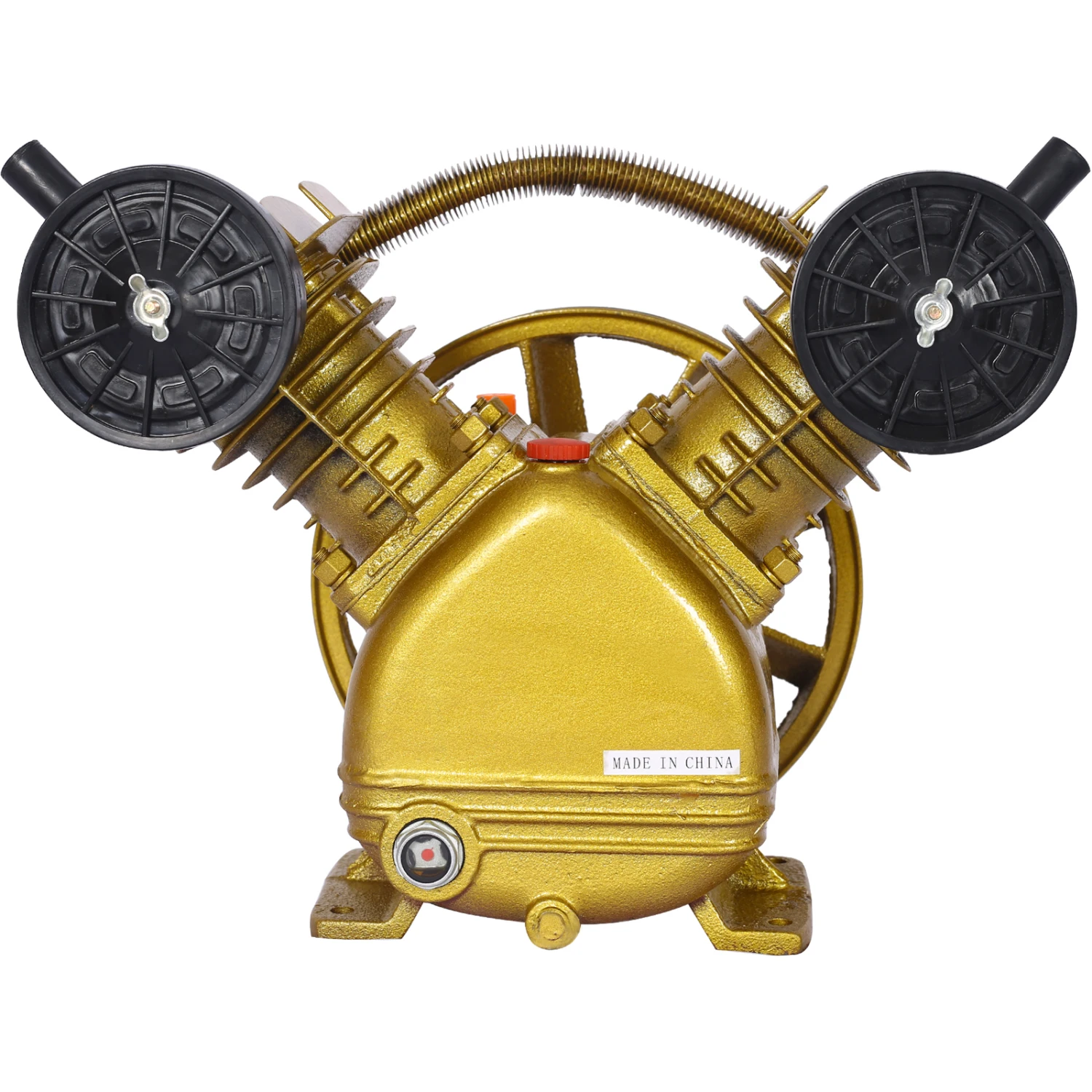 

3HP Air Compressor Pump 115PSI V-Type Twin Cylinder Air Compressor Pump Head Golden Single Stage 3HP 2 Piston V Style Twin Cylin