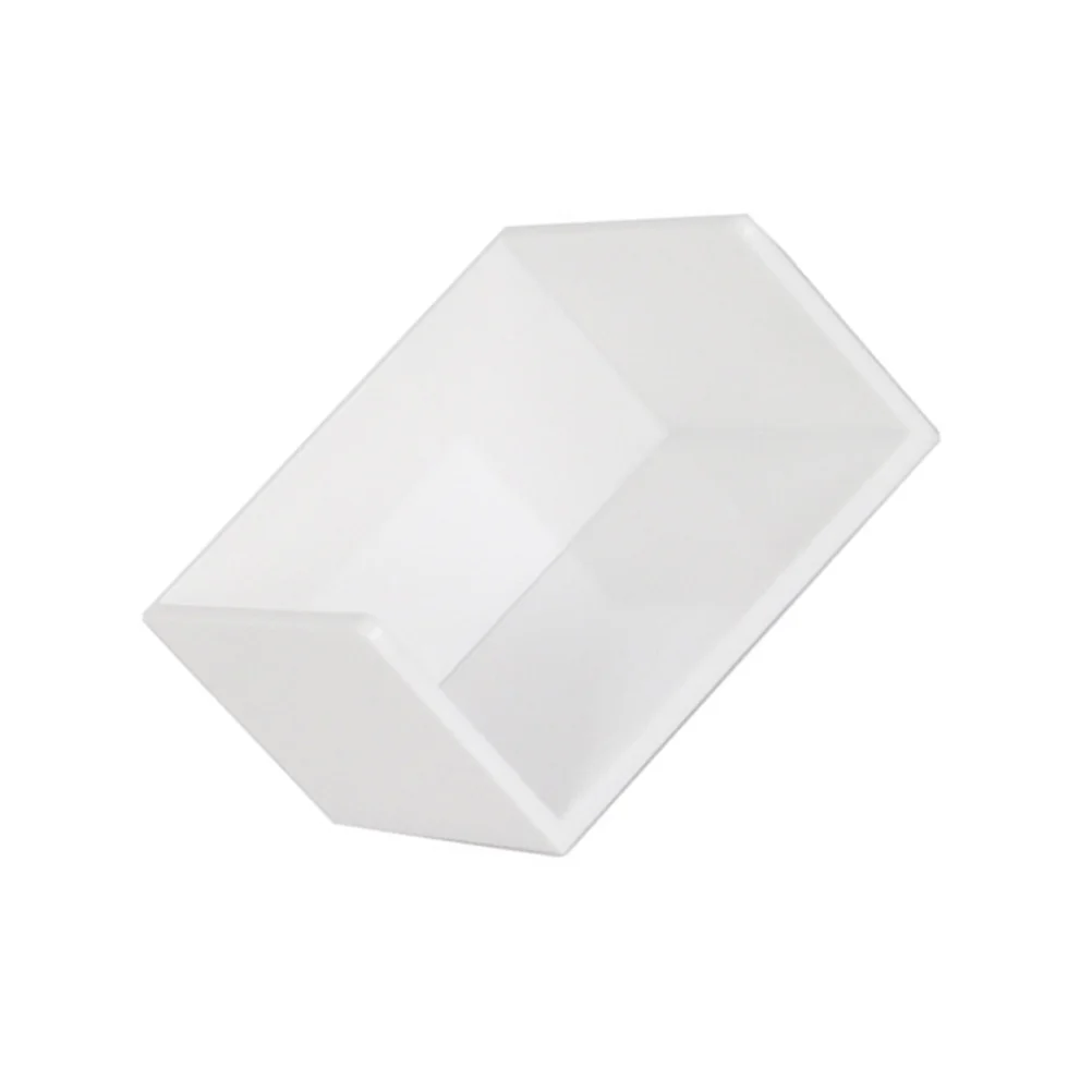 

Compact White Plastic Memo Holder Self-Stick Note Container Anti-Scratch Desktop Organizer for Office School Home