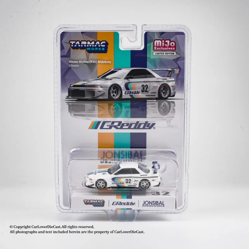 Diecast TW Mijo 1:64 Scale SKYLINE GTR R32 Greddy Widebody Alloy Car Model