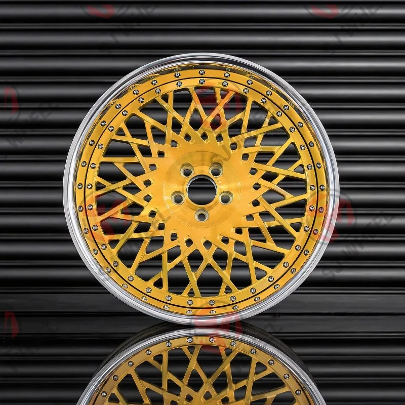 Universal Heavy Duty 24 Inch 2-Piece T6061 Deep Dish Forged Alloy Wheels Aftermarket Performance Rims For All Types Truck Tuning