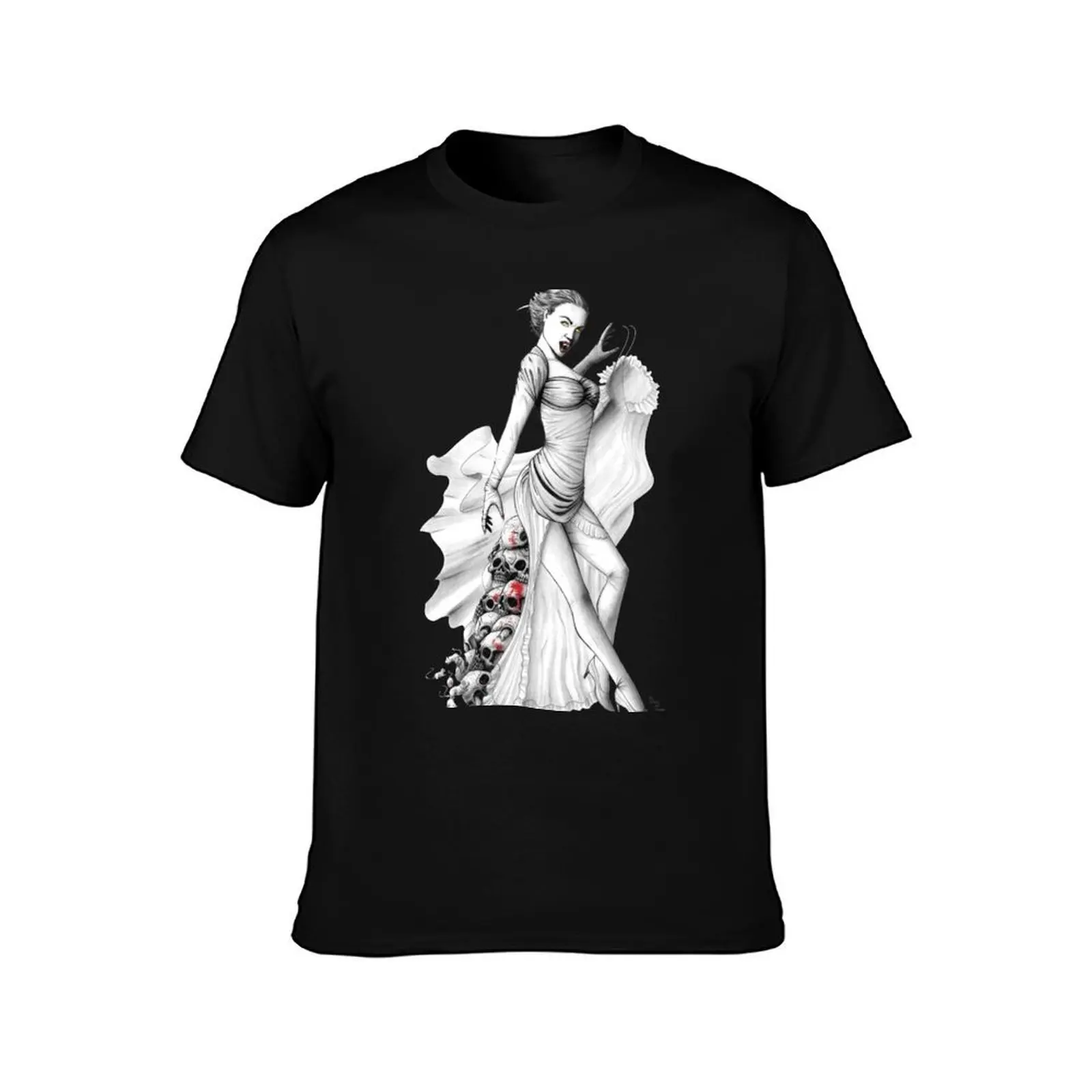 Fright Night Regine dress T-Shirt, Summer Casual Cotton Tee, Oversized Streetwear Tops, Vintage Graphic Print, Unisex Men Women