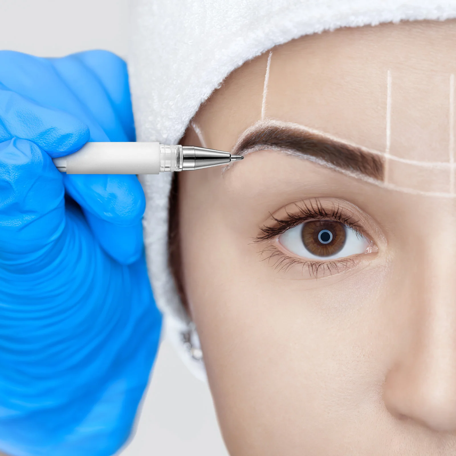 مجموعة واحدة من قلم التجميل المقاوم للماء، قلم تحديد ذو نقطة دقيقة، لوازم الوشم، رسم الحواجب، وضع المكياج، علامة جراحية للبشرة