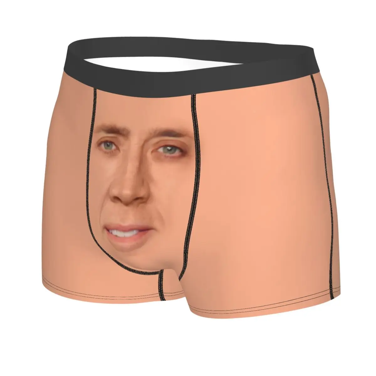 Custom Nicolas Cage Meme Underwear Male Print Funny Boxer Shorts Panties Briefs Soft Underpants