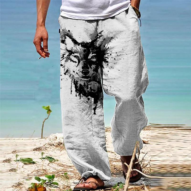 Hot Skeleton Background 3D Full Print Men\'s Pants Waist Breathable Sweatpants Casual Pants Jogger Beach Pants Bubble Pants