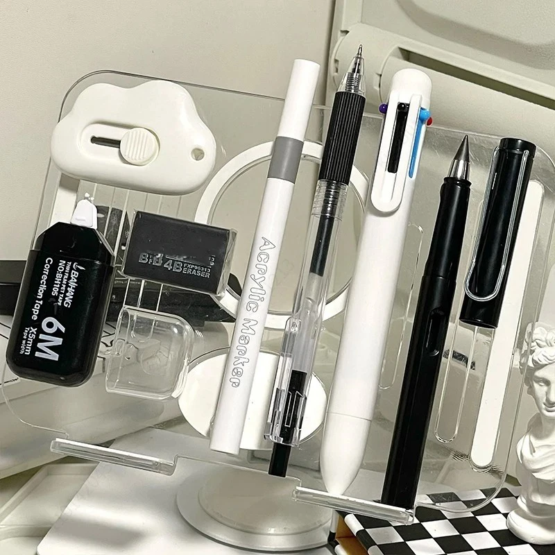 مجموعة قرطاسية متعددة الوظائف، مذكرة لاصقة، قلم أكريليك، سكين المرافق، شريط تصحيح، ممحاة، قلم رصاص، قلم جل، قرطاسية للطلاب