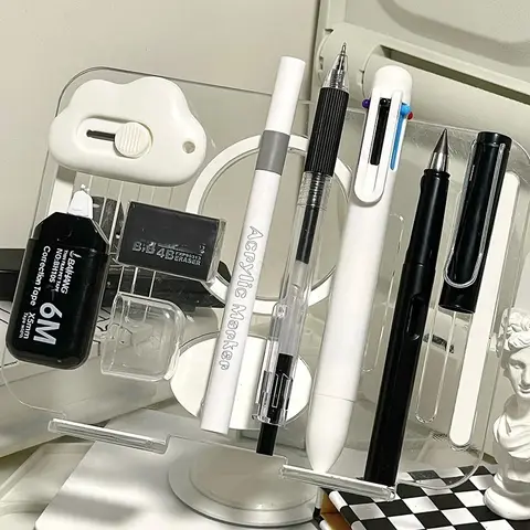 Multifunctional Stationery Set,Sticky Note,Acrylic Pen,Utility Knife,Correction Tape,Eraser,Pencil,Gel Pen,Student Stationery