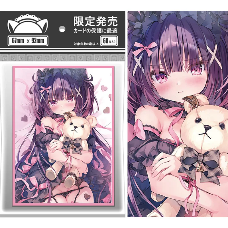 

60pcs/set Loli Artist Style Flash Card Sleeve PTCG Anime Game Collection Card Protective Cover Gift Toy 67*92mm