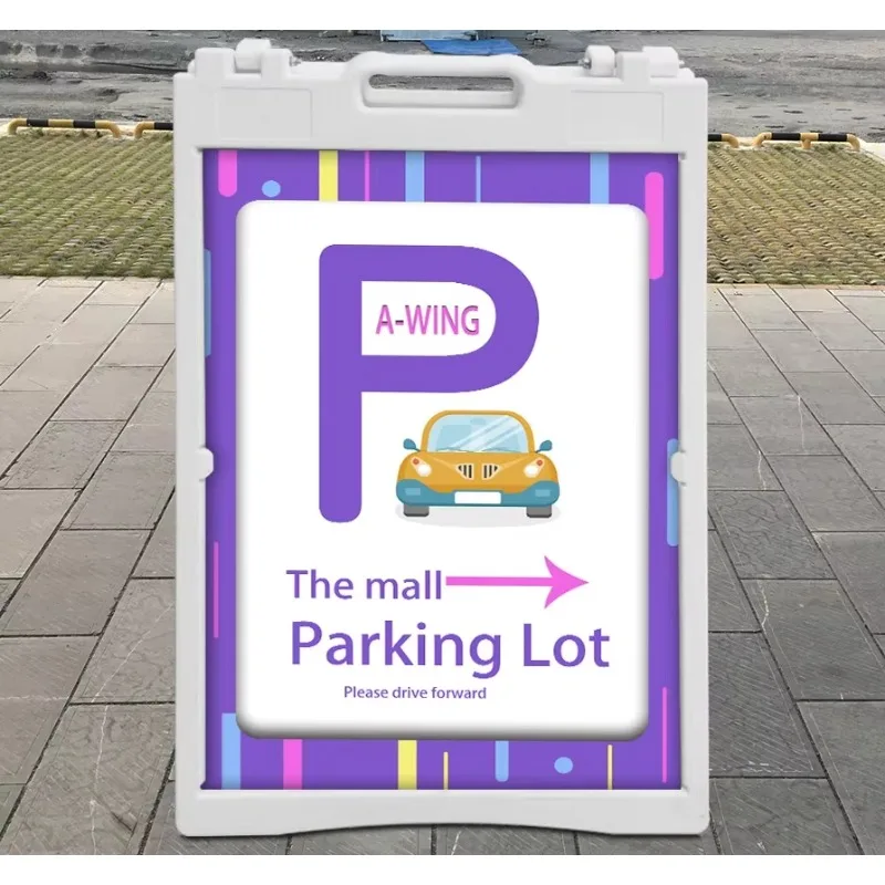 Double-Sided Outdoor/Indoor Poster Board Weatherproof Signs Board Plastic A Frame Sidewalk Signs