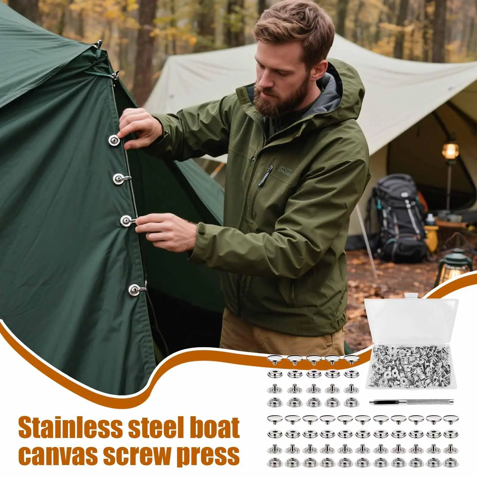 

Комплект морских креплений, парусиновая винтовая шпилька, всепогодный комплект винтовых шпилек из нержавеющей стали для кемперов, путешествий, понтонный брезент