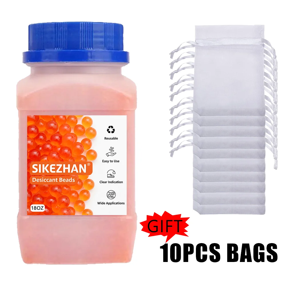 Blauw/oranje aangeeft silicagel droogmiddelkralen, herbruikbare vochtabsorber voor opslag, kasten, elektronica, 3D-printerfilament - afbeelding 1