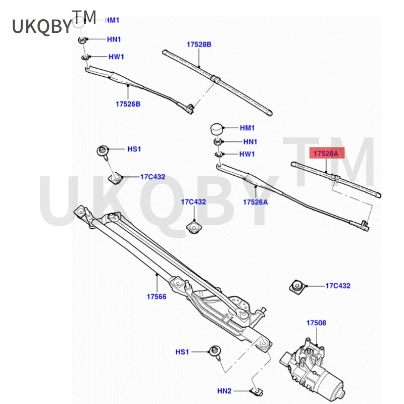 Applicable to Fo rd Fo cu s wiper blade L/R 4M5117B437AB