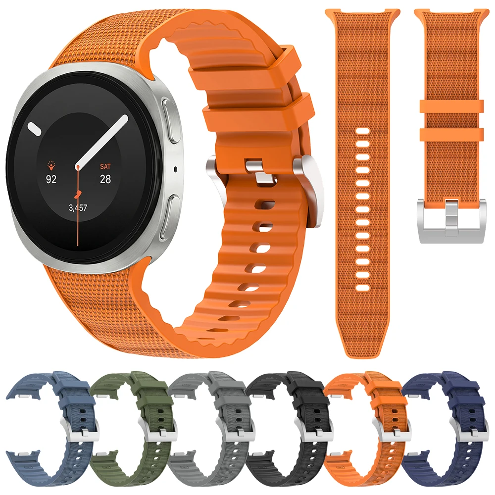 No Gaps Watchband For Samsung Galaxy Watch 9 8 44mm 40mm Nylon Silicone Band For Galaxy Watch8 Classic 46mm Strap Bracelet