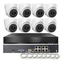 Outdoor 4MP Home Security Cctv Nvr 8ch 2K AI Camera Dome Poe IP Wifi Wireless NVR Kit