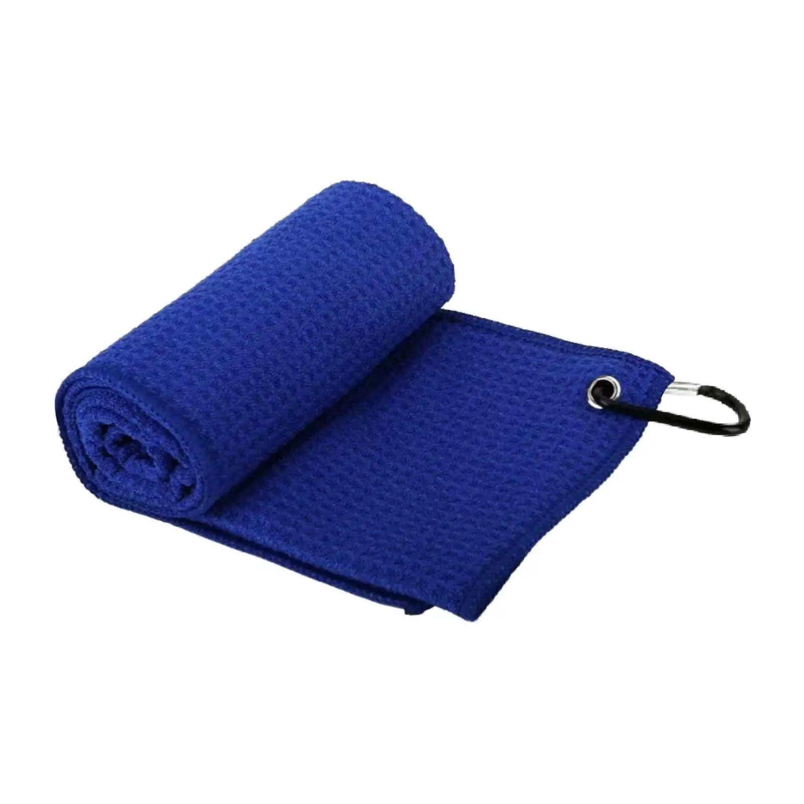 4xGolf Towel with Clip Holder Golfer Gift Portable Water Absorption Microfiber Blue