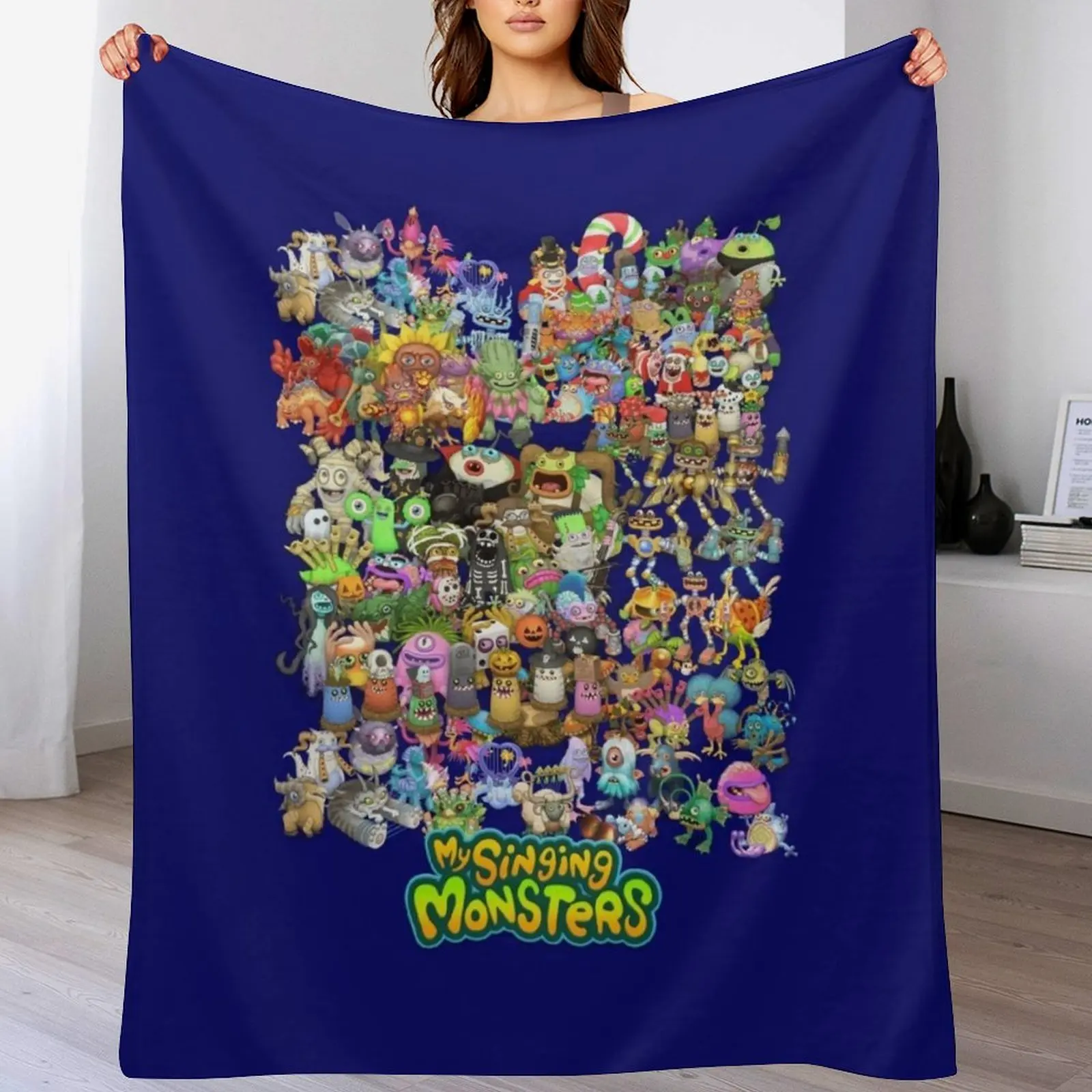 

Singing Monsters Group Photo Throw Blanket Luxury Thicken Hairys Bed Fashionable Cute Blankets