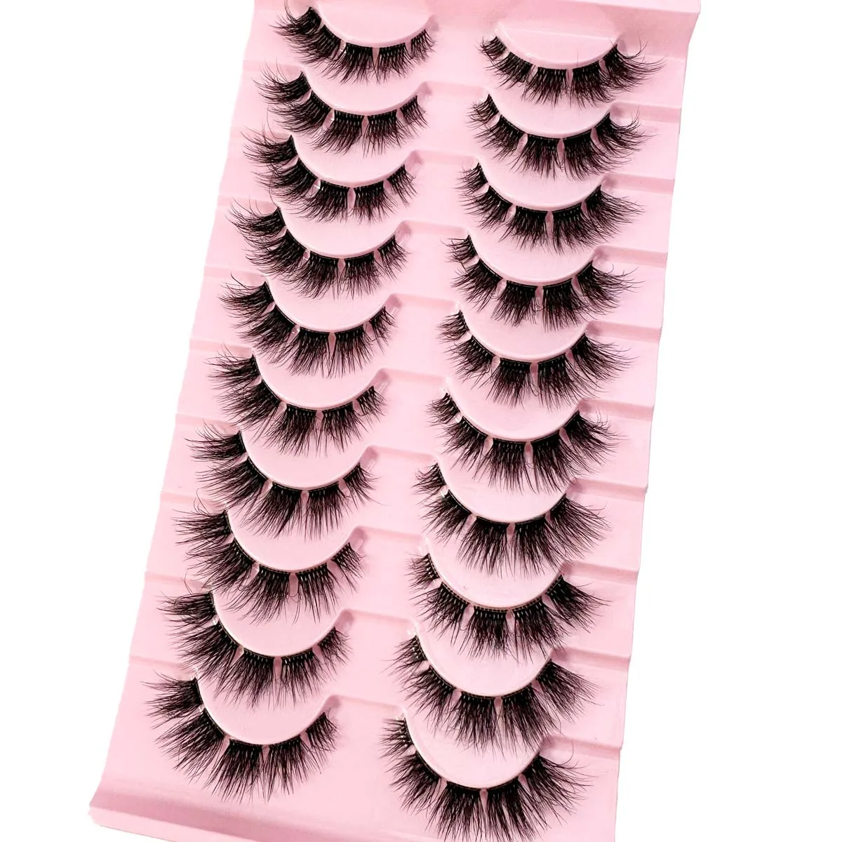 Pestañas segmentadas de banda Invisible, pestañas de banda transparente 3D, aspecto Natural, pestañas de visón tenues, pestañas de ojo de gato esponjosas, pestañas individuales