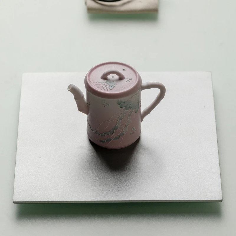 Hand Painted Jellyfish Ceramic Bamboo Teapot for Gongfu Tea Home Drinkware Use Office Tea Water Brewing Cup Kettle Teapot