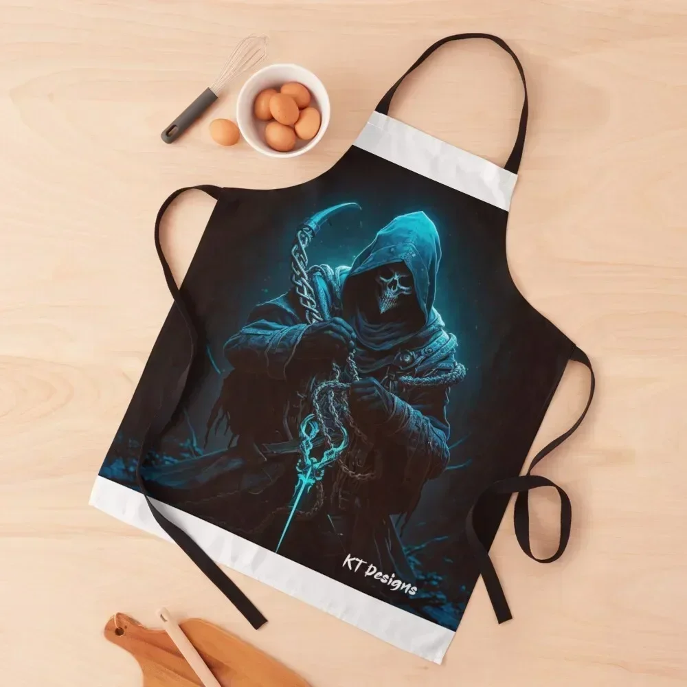 

Grim Reaper Chains Apron For Women Kitchen women's kitchens Kitchen accessories women's work Apron