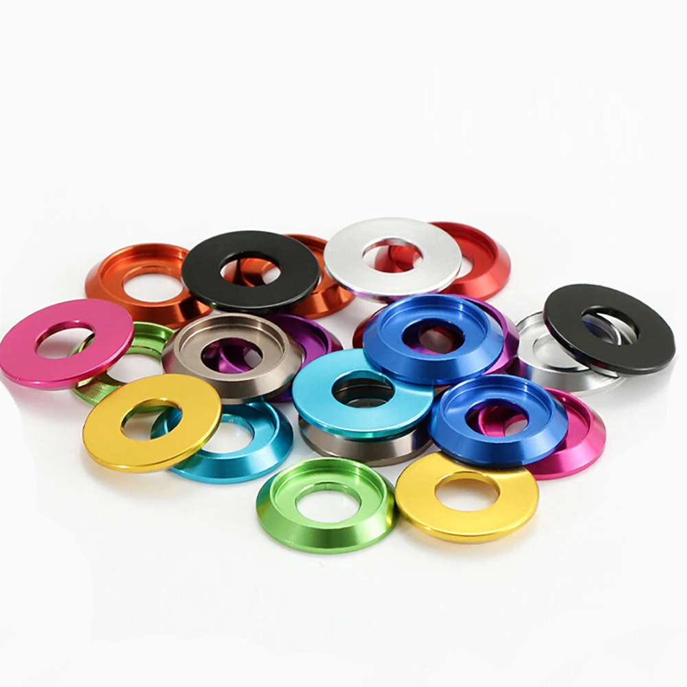 M2 M2.5 M3 m4 m5 m6 M8 colourful Aluminum cup head washer half round colourful Aluminum cup head washer for button head screw