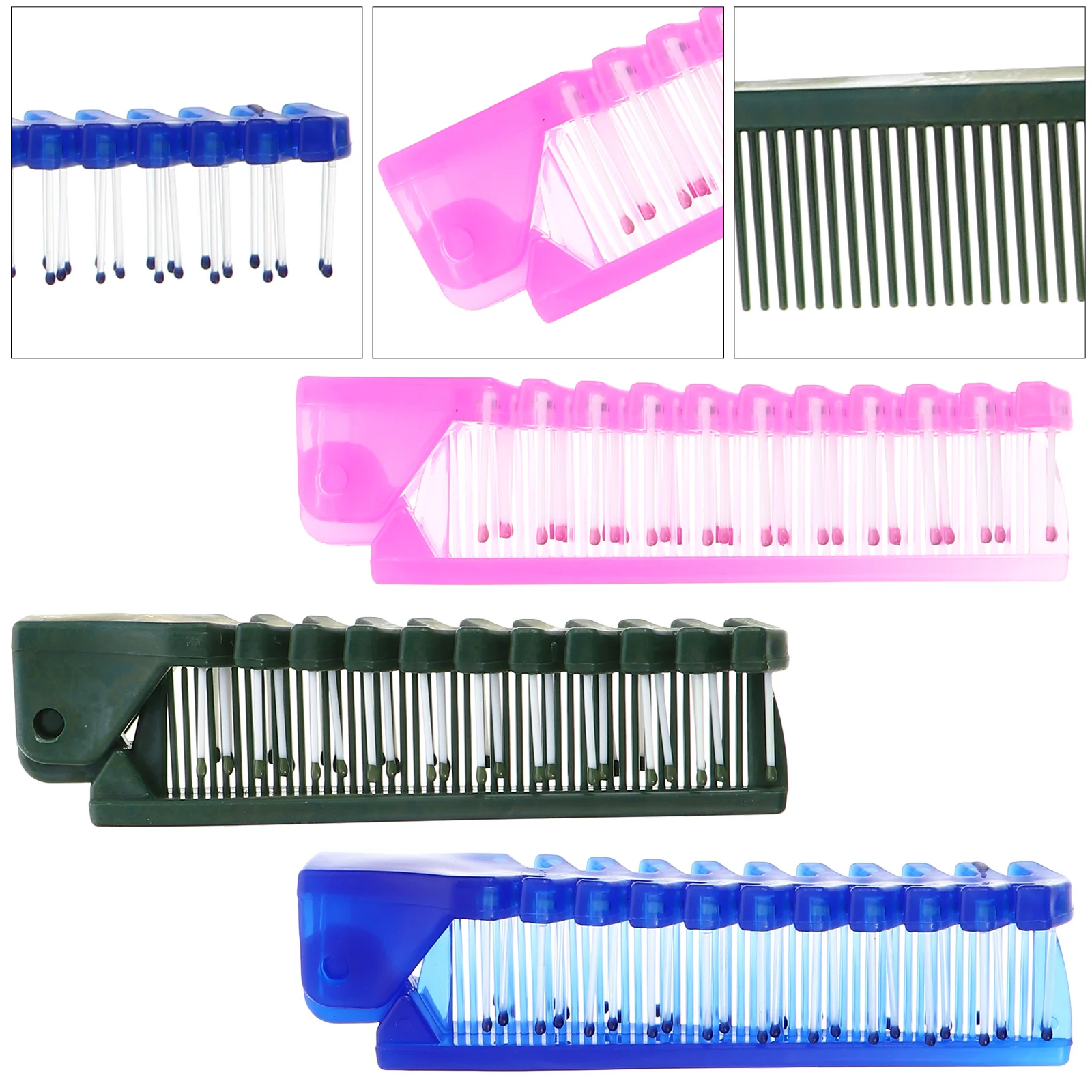 

12Pcs Portable Folding Combs Anti-Static Hair Care Comb Mini Size for Travel Bag Purse Clutch Daily Use Hair Comb