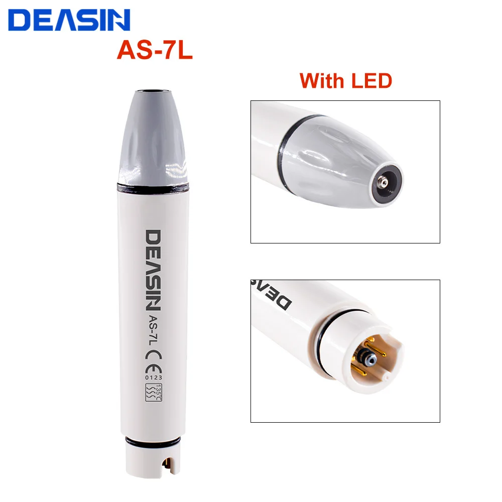 DEASIN الأسنان بالموجات فوق الصوتية بيزو قشارة قبضة AS-7L/AS-5L مع Led صالح الأصلي مقبض تبييض الأسنان أداة طبيب الأسنان #3